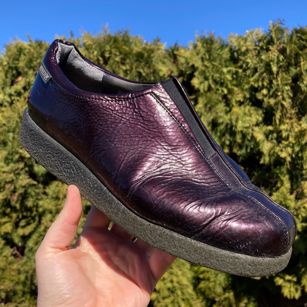 Mephisto Slip On Shoe Metallic Burgundy Women’s Size 7.5